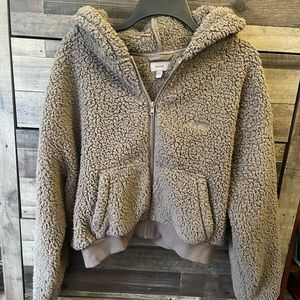 Skims teddy hoodie (L)